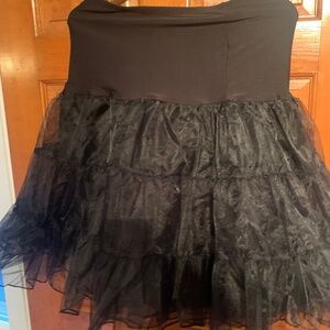 Petticoat Crinoline Black Skirt 1950’s Retro Rockabilly Pinup Sz M